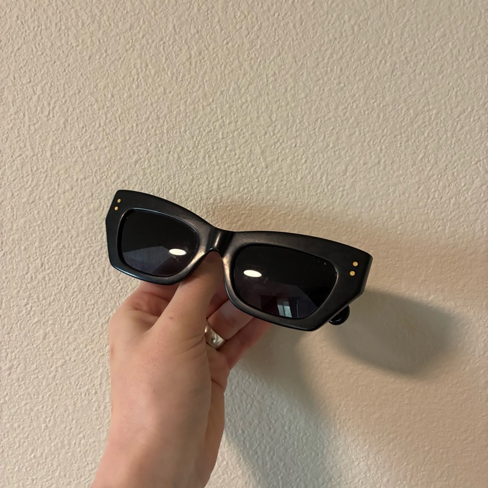 Bec & Bridge Black Sunglasses with Gold Accents